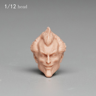 1比12  6寸 蝙蝠侠 阿卡姆疯人院 漫画版小丑头雕 白膜 SHF 无脖