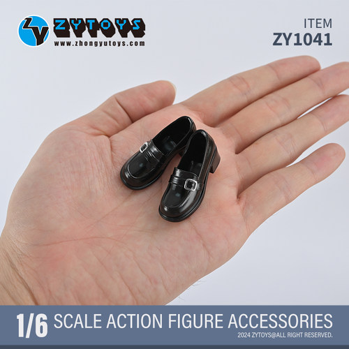 ZYTOYS ZY1041 1/6比例 乐福鞋 法式圆头小皮鞋 学生妹鞋