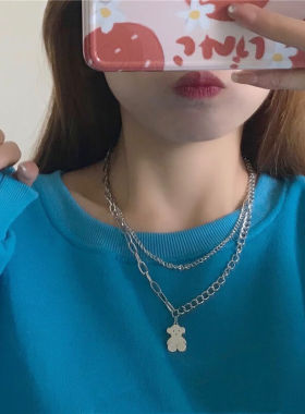 伊莉洛叠戴双层小熊项链