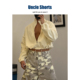 Uncle 复古运动休闲服抽绳立领外套 美式 Shorts摇粒绒短款 卫衣男士