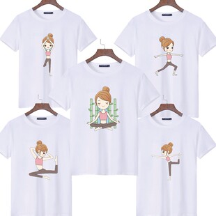 瑜伽馆私人教练工作服短袖T恤 会所健身房定制男女训练衣服棉宽松