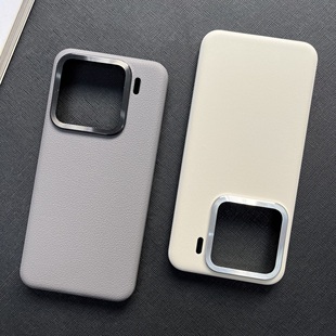适用小米15Pro手机壳超薄官网同款 真素皮xiaomi15莱卡原机科纳全包14Pro限定钛灰亮银裸机防摔保护壳套