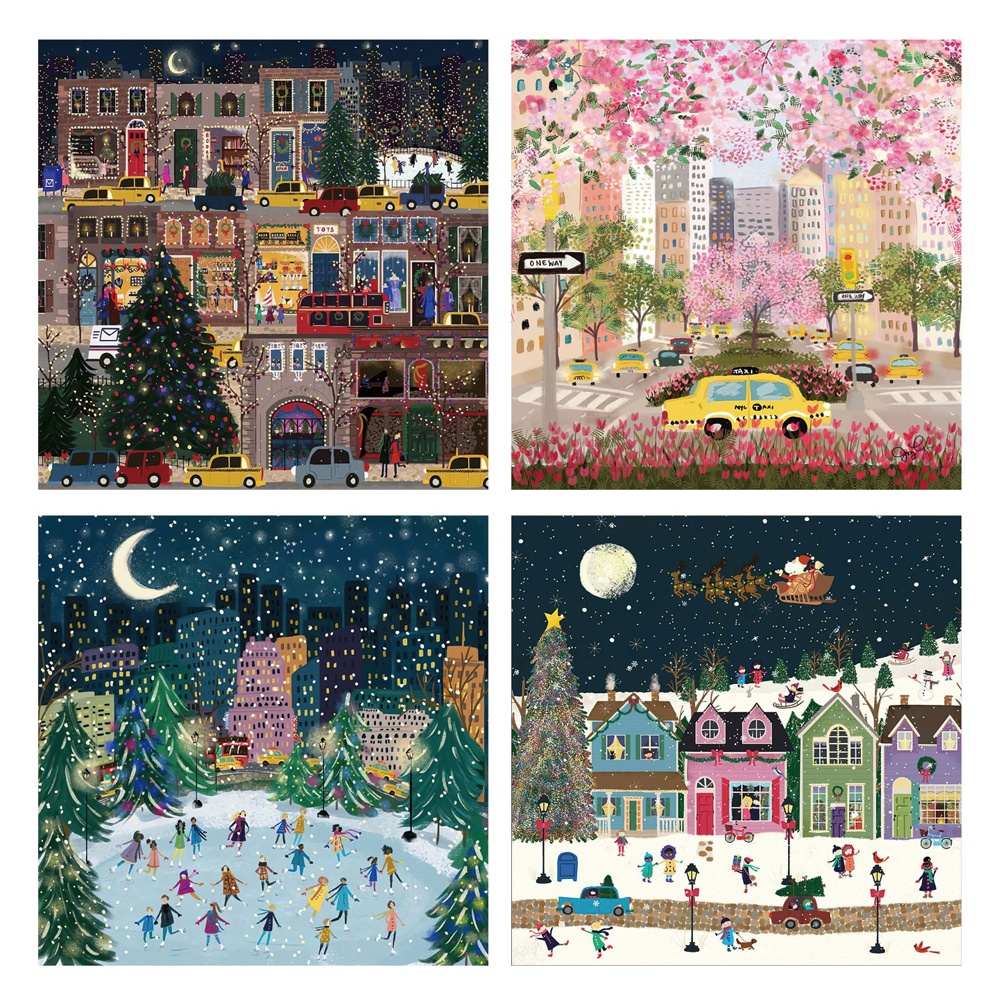 北欧ins风圣诞节暖冬ins风治愈冬灯挂画装饰画贴画画芯自粘海报