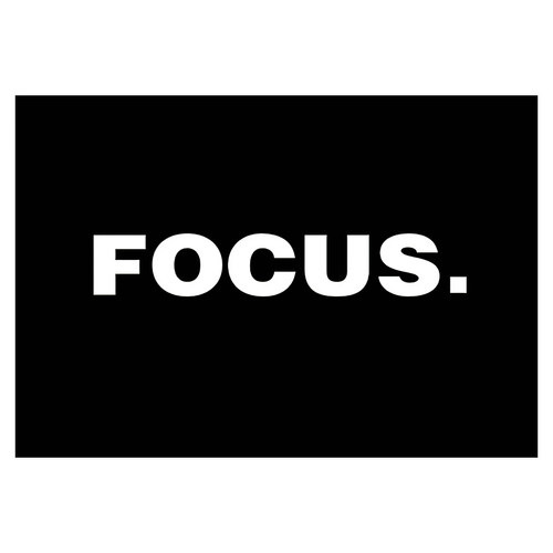 现代简约黑白文字海报设计FOCUS装饰画挂画打印画芯贴画自粘海报