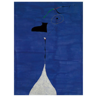 BeyelerJoan Miro米罗瑞士蓝色抽象艺术装饰画打印画芯贴画海报