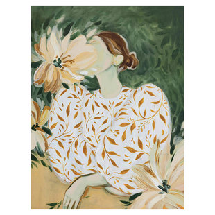 北欧抽象丹麦人物油画布喷绘客厅装饰画挂画打印画芯贴画海报