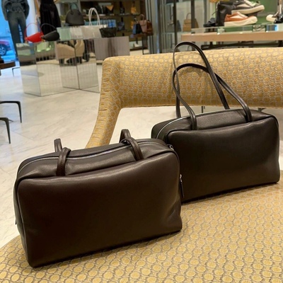 优雅复古简约真皮羊皮托特包单肩手提包Astra流行潮流保龄球女包