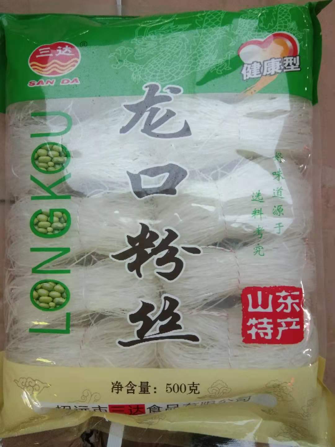 三达龙口粉丝500克 山东特产炒肉丝油炸切碎代替面包粉酸汤粉火锅 粮油调味/速食/干货/烘焙 干货粉条粉丝/蕨根粉/苕皮 原图主图