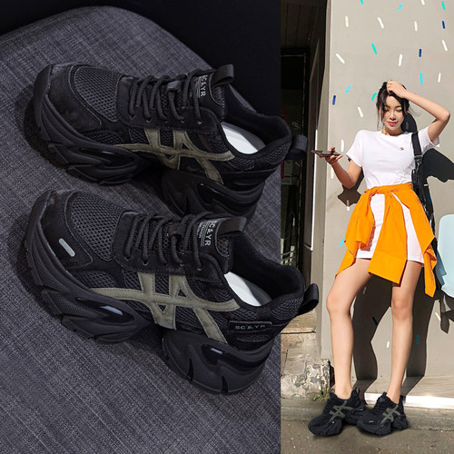 真皮厚底老爹鞋女鞋炸街秋季新款