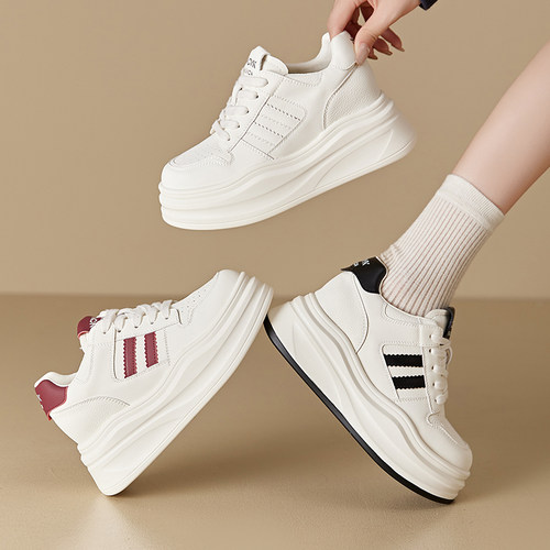 内增高小白鞋女松糕厚底休闲单鞋