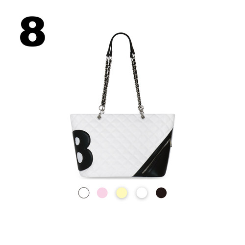 2801 上班得体下班Party 大容量朋克菜篮子菱格纹托特包PunkTote