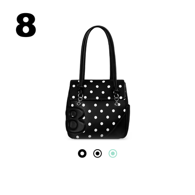 2801“点点女主角”Dot Girl 中号书包可单肩可双肩 波点小众可爱