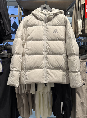 Adidas阿迪达斯男子保暖羽绒服冬户外运动防风连帽鸭绒外套KC2477