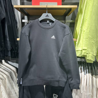 正品Adidas/阿迪达斯加绒男子圆领套头衫运动长袖卫衣 IB2774