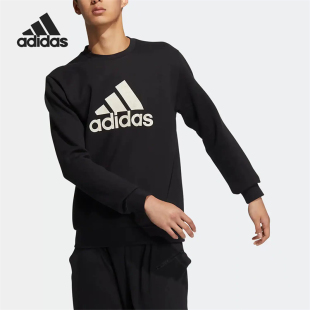 阿迪达斯冬季 百搭男子圆领运动休闲套头卫衣 Adidas 正品 HN8995