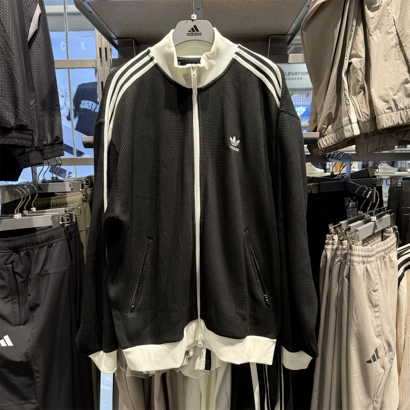 阿迪达斯三叶草男子华夫格外套