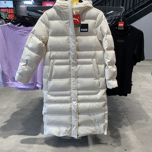 正品Puma/彪马冬季女子长款过膝羽绒服保暖休闲服长外套846361-73