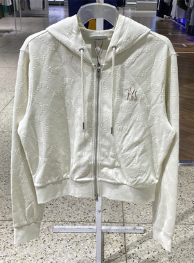 MLB女子连帽外套logo满印老花休闲卫衣25秋新款运动上衣3FTRM0154