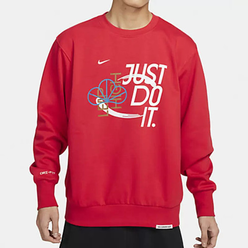 正品Nike耐克男子圆领针织运动休闲长袖加绒套头衫卫衣FD4061-657