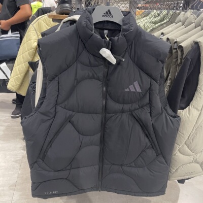 阿迪达斯男羽绒马甲鸭绒背心