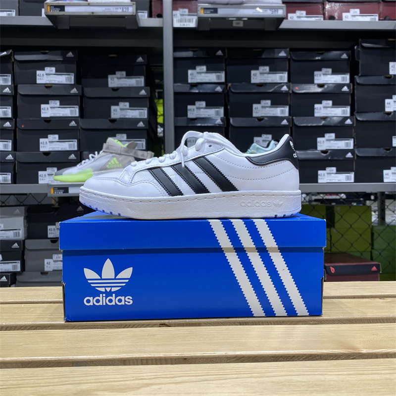 正品Adidas阿迪达斯男女Team Court低帮耐磨运动休闲板鞋 EG9734