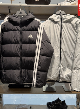 Adidas阿迪达斯男子双面穿羽绒服25冬新款保暖两面连帽外套KC2490