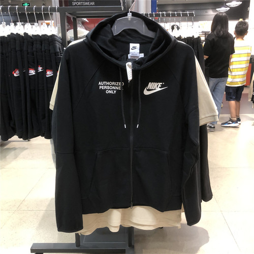正品Nike/耐克男装秋季简约训练运动休闲连帽夹克外套 DM6549-010