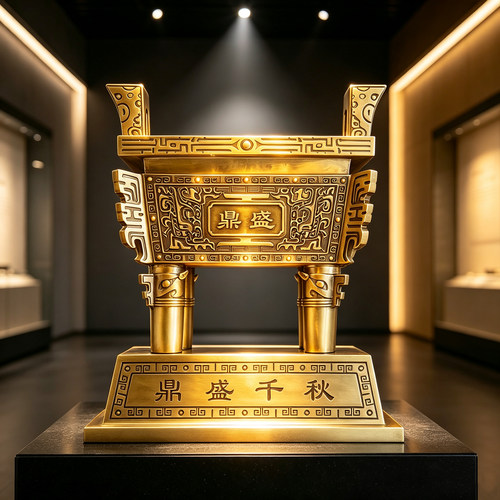鼎盛千秋铜司母戊鼎招财摆件