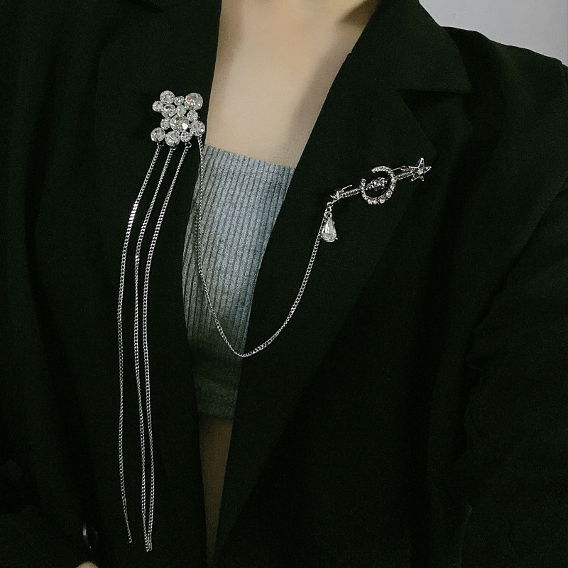 欧美闪钻高档胸针金属链流苏配饰女奢华宴会气质百搭外套西装别针,饰品/流行首饰/时尚饰品新,胸针,淘宝优惠券,粉丝福利购,淘宝优惠卷