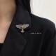 金属复古小巧翅膀领针徽章胸针小众女款 韩系西装 高档精致别针配饰
