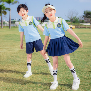 小学生校服夏季班服儿童学院夏天套装毕业照一年级户外幼儿园园服