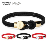 POWER IONICS潮牌新品 负离子硅胶手环男女情侣手链黑金红绳可刻字