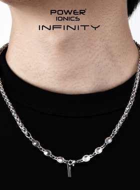 POWER IONICS欧美原创设计时尚轻奢钛钢锗古巴项链男女友刻字礼物
