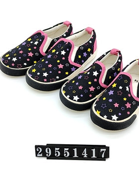 2955 14CM 17CM BdeR儿童宽头帆布胶鞋