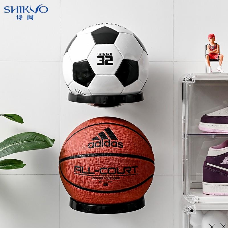 球类收纳架摆放篮球足球橄榄球排球筐壁挂式免打孔家用可折叠伸缩