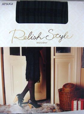 现货供应 日产厚木 FP13933 80D 方格提花 美腿塑形防静电连裤袜