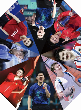 樊振东孙颖莎运动员周边抖音同款晴雨伞三折全自动遮阳伞