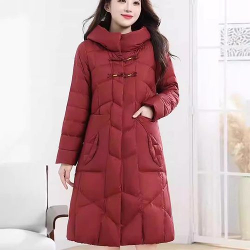 西子蝴蝶妈妈保暖过膝羽绒服