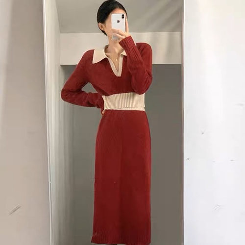 【恩佳专属】女大修身气质显贵气连衣裙251214500