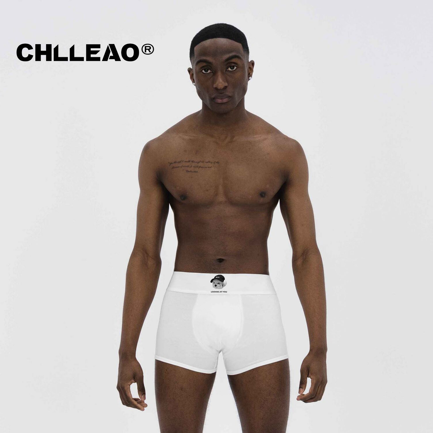 CHLLEAO赛博标签系列卡通狗加宽腰带个性时尚男平角裤纯棉内裤3条,女士内衣/男士内衣/家居服,男平角内裤,淘宝优惠券,粉丝福利购,淘宝优惠卷