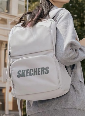 Skechers斯凯奇大容量大双肩包背包男女同款红色L320U196-001W