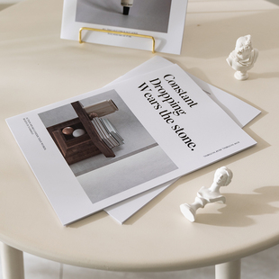 ins风英文杂志拍摄道具 美食客厅书柜民宿装饰摆件拍照直播背景