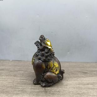 仿古纯铜摆件古玩铜器望天吼炉狻猊香薰炉纯铜香炉