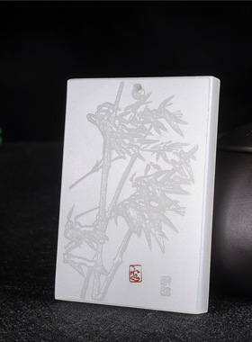 和田玉白玉竹节玉牌阿富汗玉升玉坠竹节吊坠供货