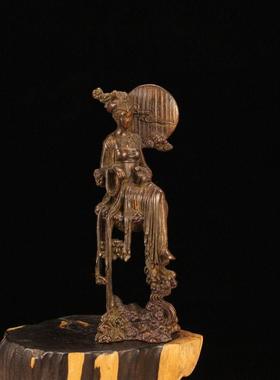 黄铜合金嫦娥奔月摆件嫦娥雕像