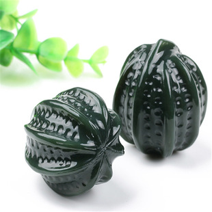 和田玉手把件青玉核桃男士玉器摆件玉石把玩件青玉核桃手把件