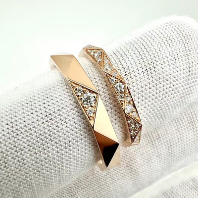 格拉芙菱形V金情侣戒指