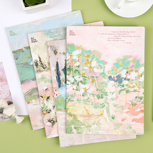 初品/春日剧场 车线本软面抄 创意唯美简约田园风商务办公学生横线笔记本文具记事本日记本子B5