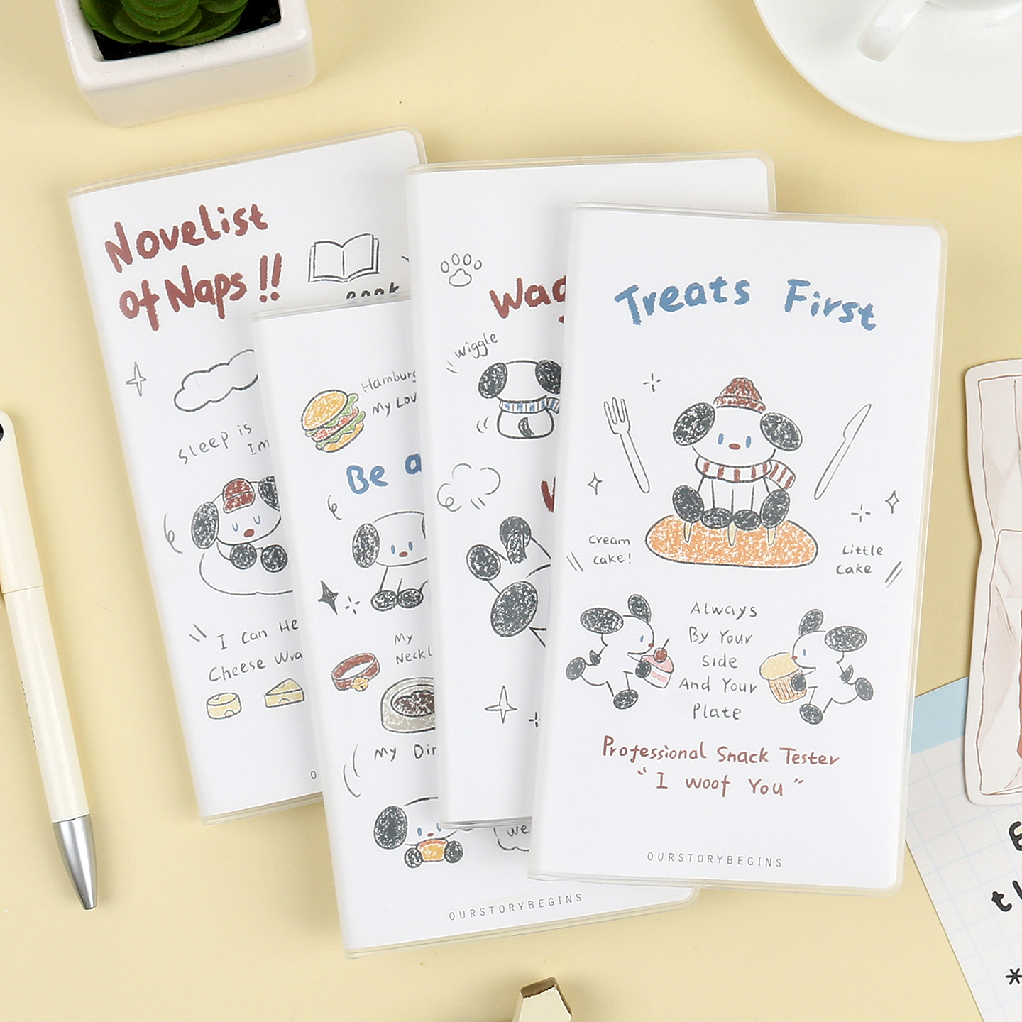 初品轻松小狗口袋胶套本h5