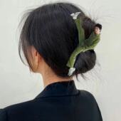 王一博鲨鱼夹女抓夹鳄鱼高抬腿发夹后脑勺人形发卡搞笑周边头饰